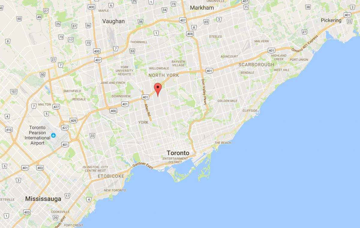 Map of Ledbury Park district Toronto