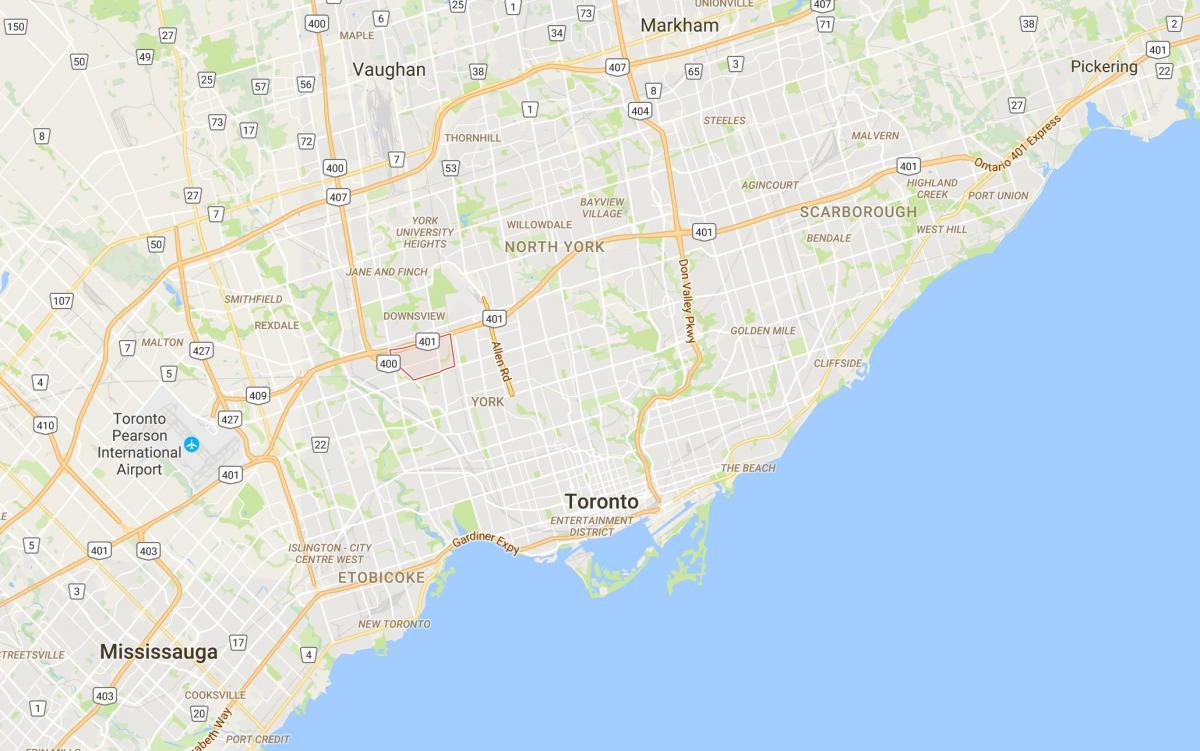 Map of Maple Leaf district Toronto