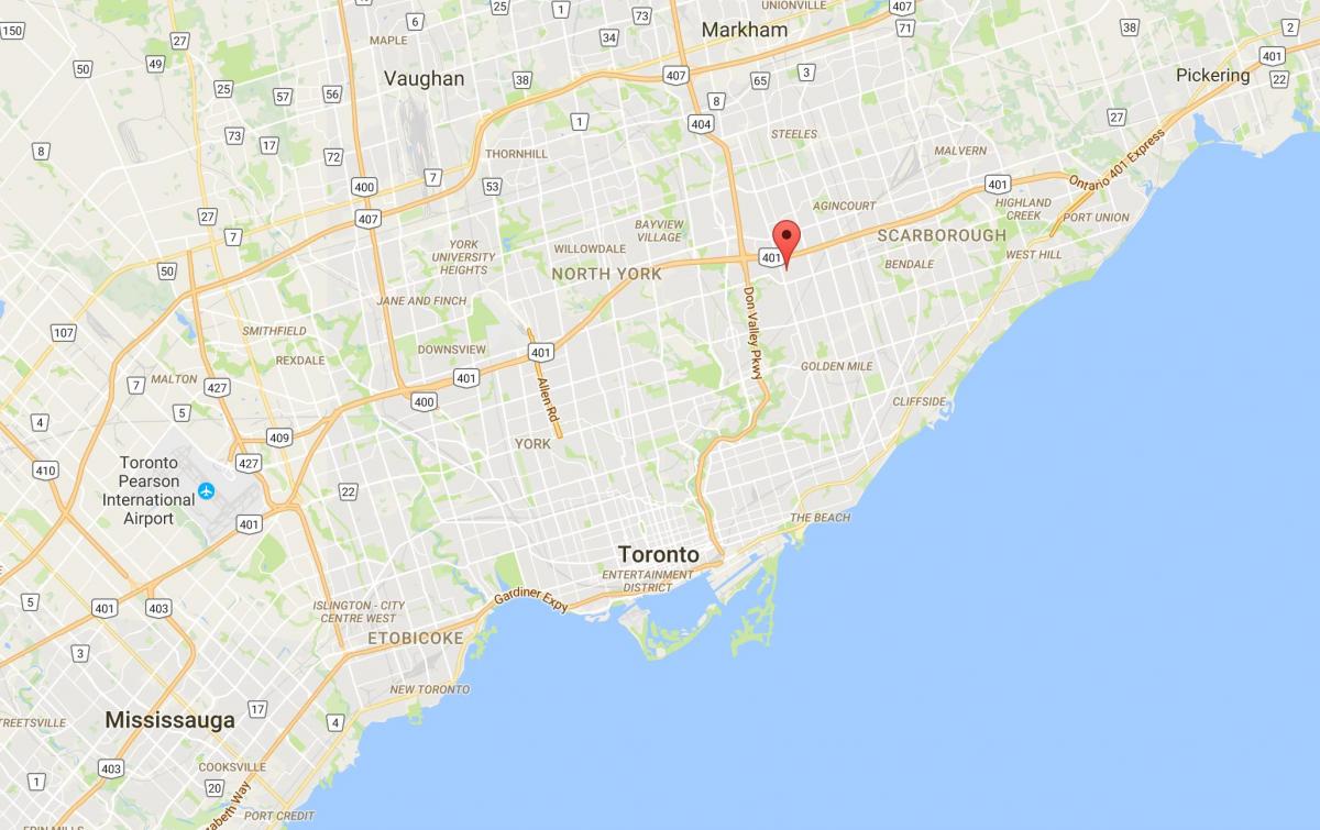 Map of Maryvale district Toronto
