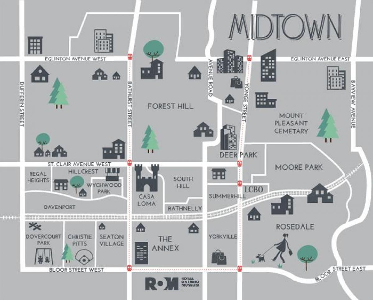 Map of Midtown Toronto