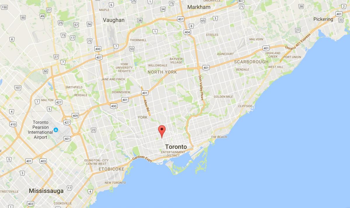 Map of Mirvish Village district Toronto