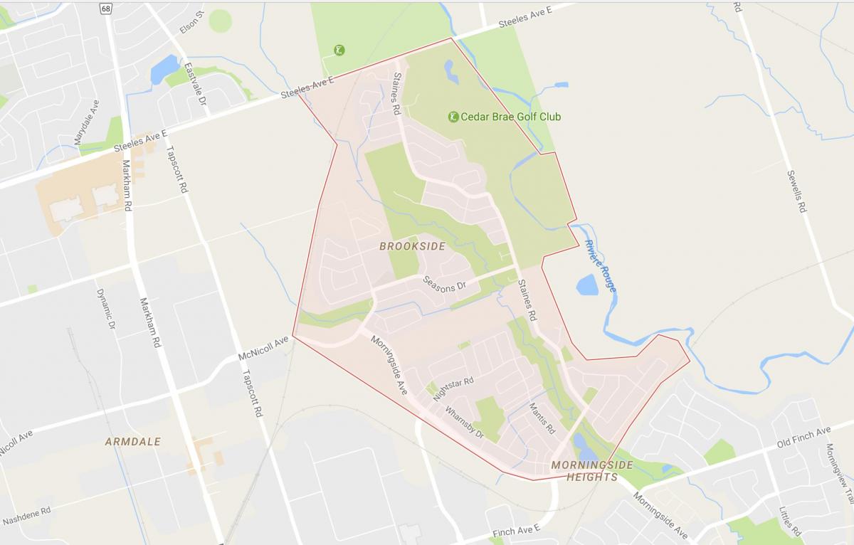 Map of Morningside Heights neighbourhood Toronto