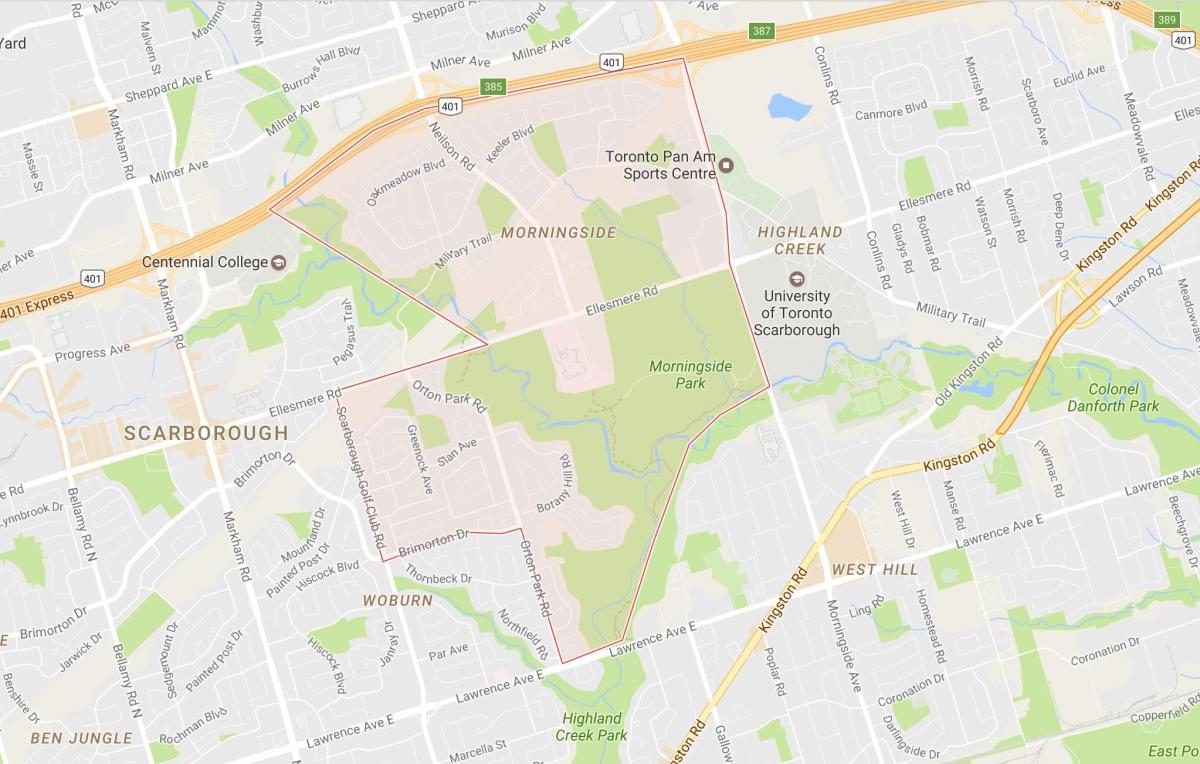 Map of Morningside neighbourhood Toronto