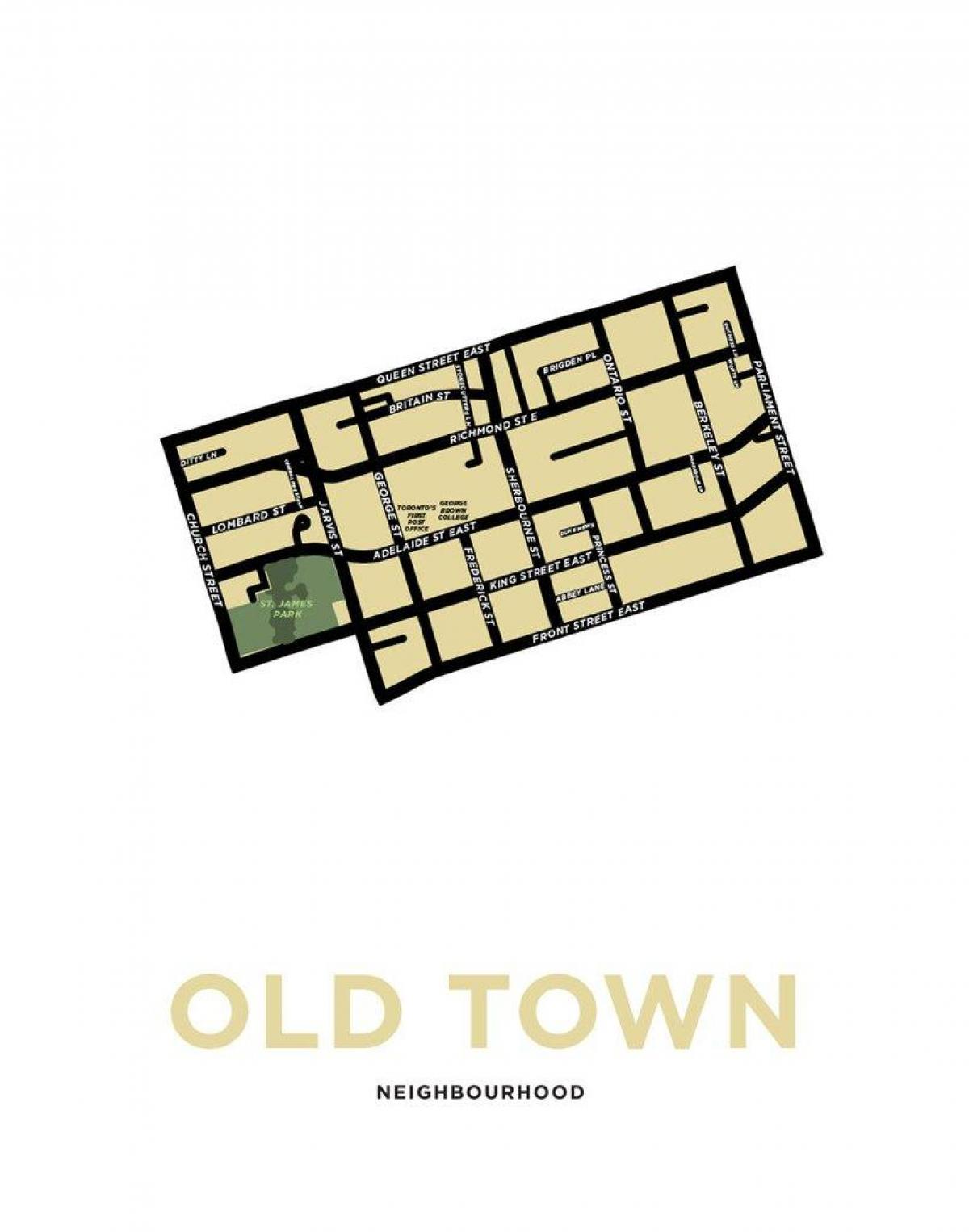 Map of Neighborhood Old Town Toronto
