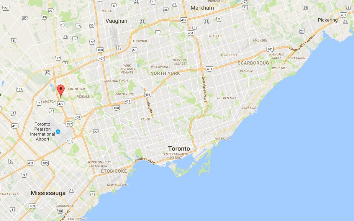 Map of Neighbourhood district Toronto
