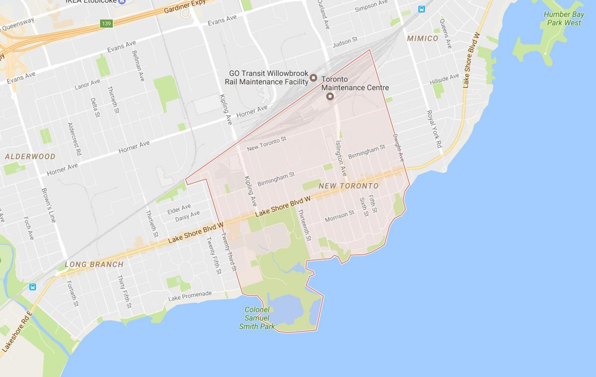 Map of New Toronto neighbourhood Toronto