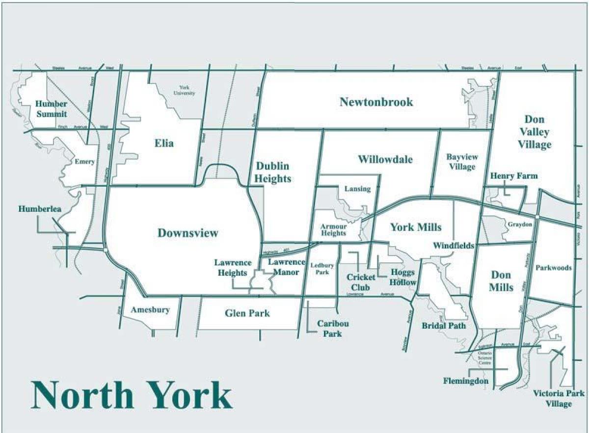 Map of North York