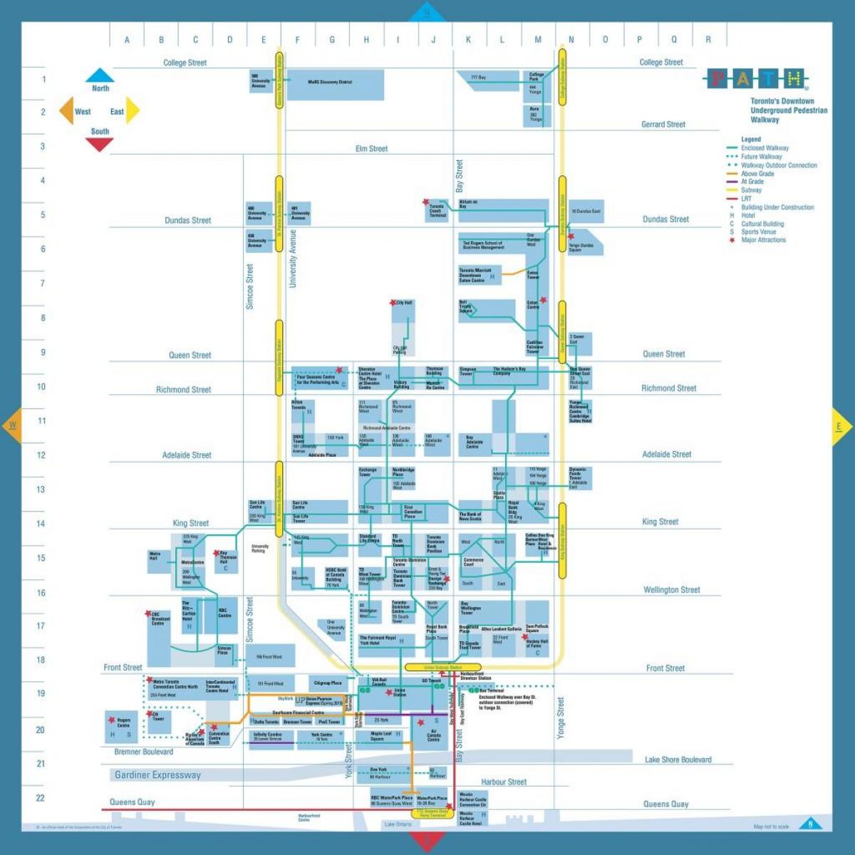 Map of Path Financial District Toronto