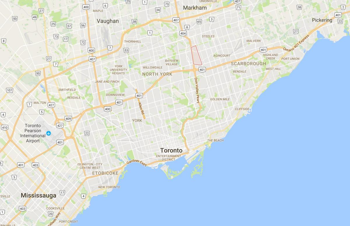 Map of Pleasant View district Toronto
