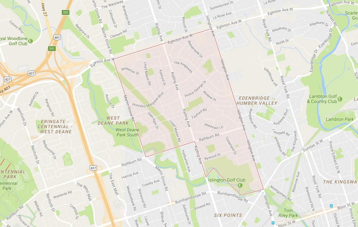 Map of Princess Gardens neighbourhood Toronto