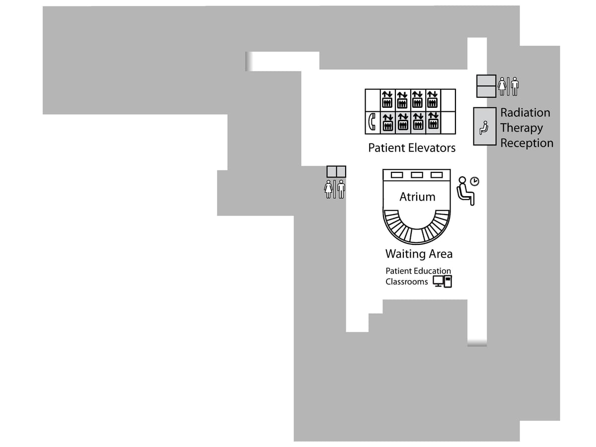 Map of Princess Margaret Cancer Centre Toronto 1st floor Below (B1)