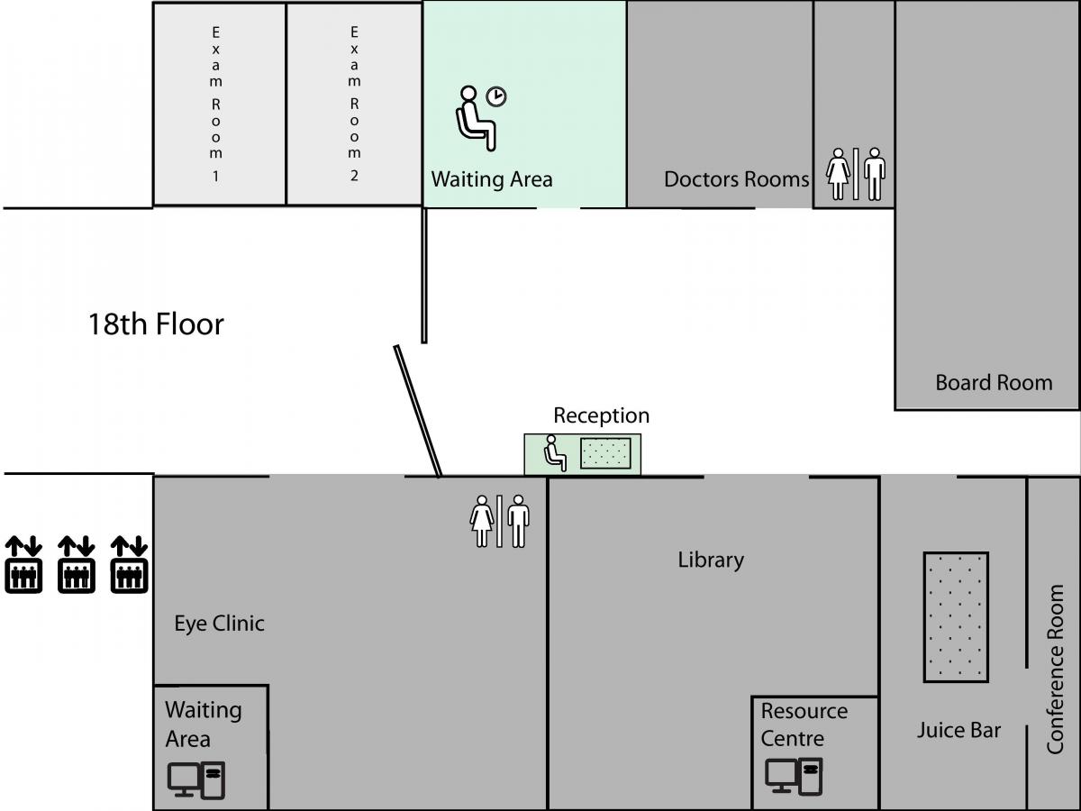 Princess Margaret Cancer Centre Toronto 8th floor map - Map of Princess ...