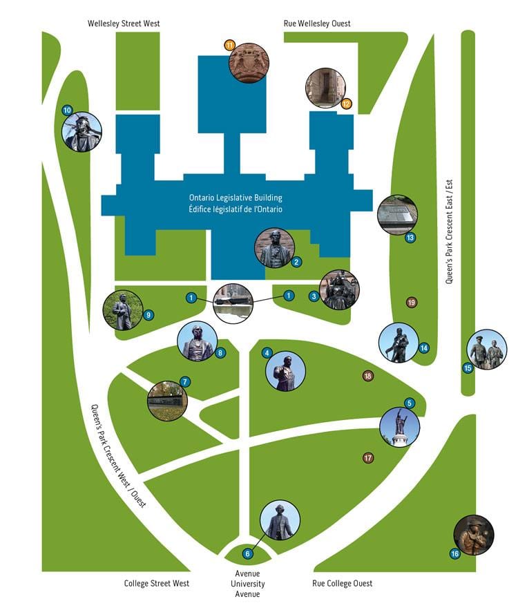 Map of Queen's Park Toronto