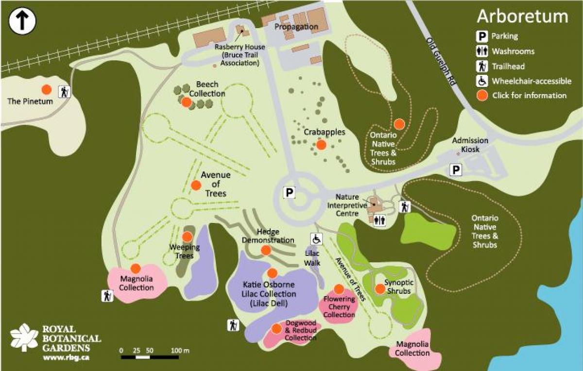Map of RBG Arboretum