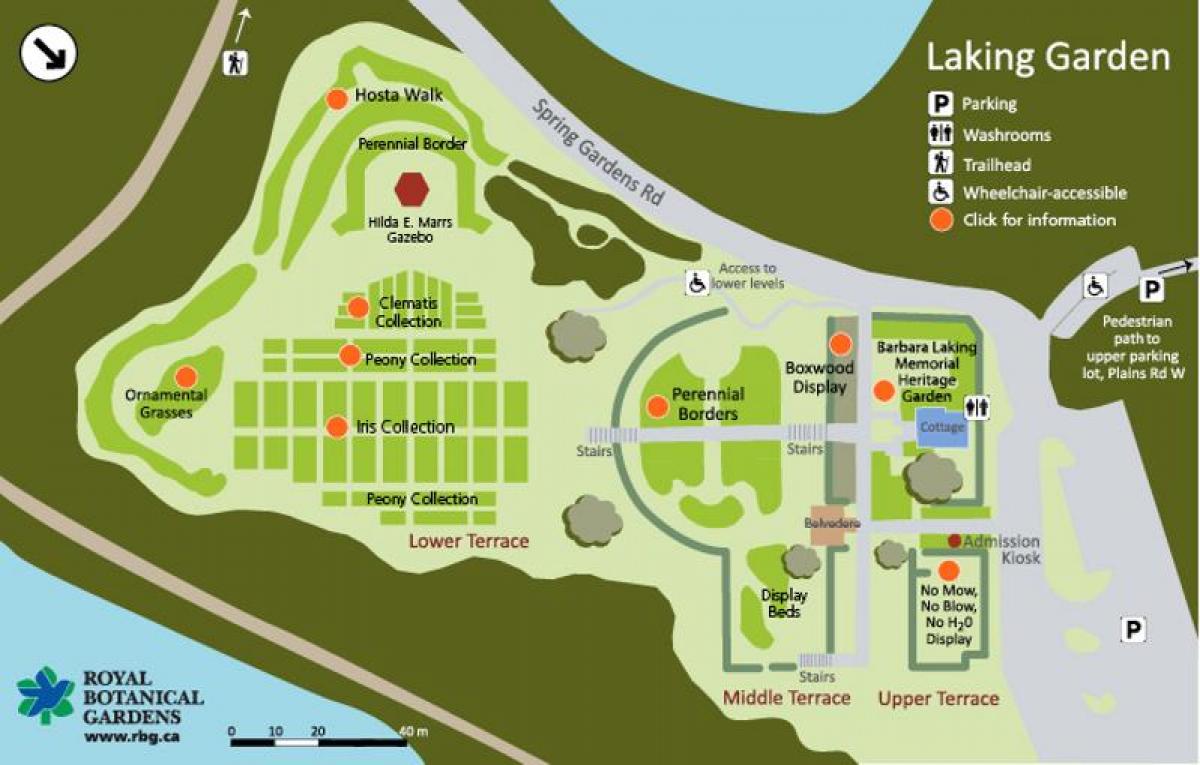 Map of RBG Laking Garden