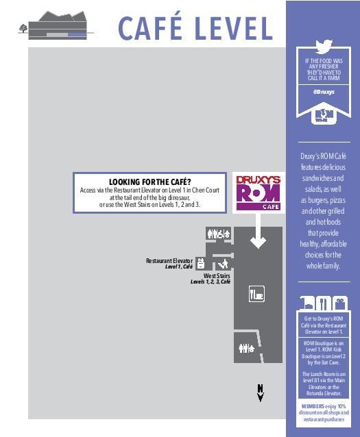 Map of Royal Ontario Museum café level