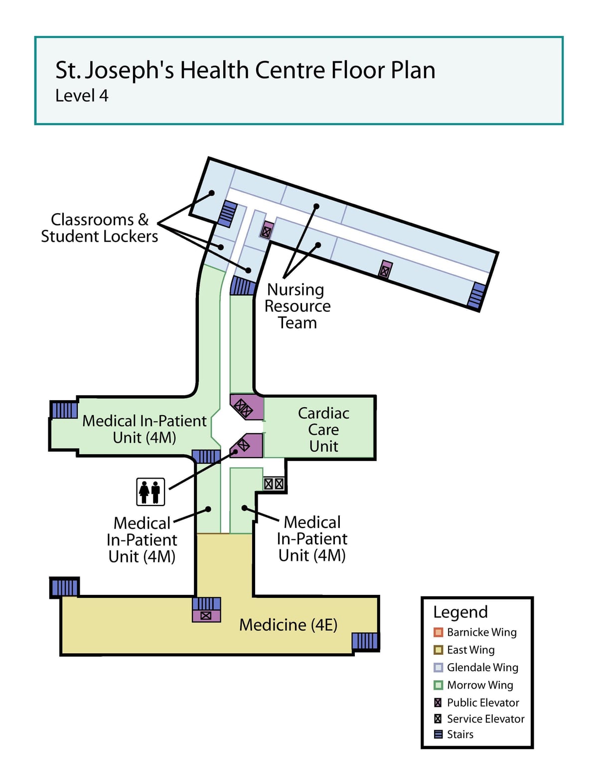 Map of St. Joseph's Health centre Toronto level 4