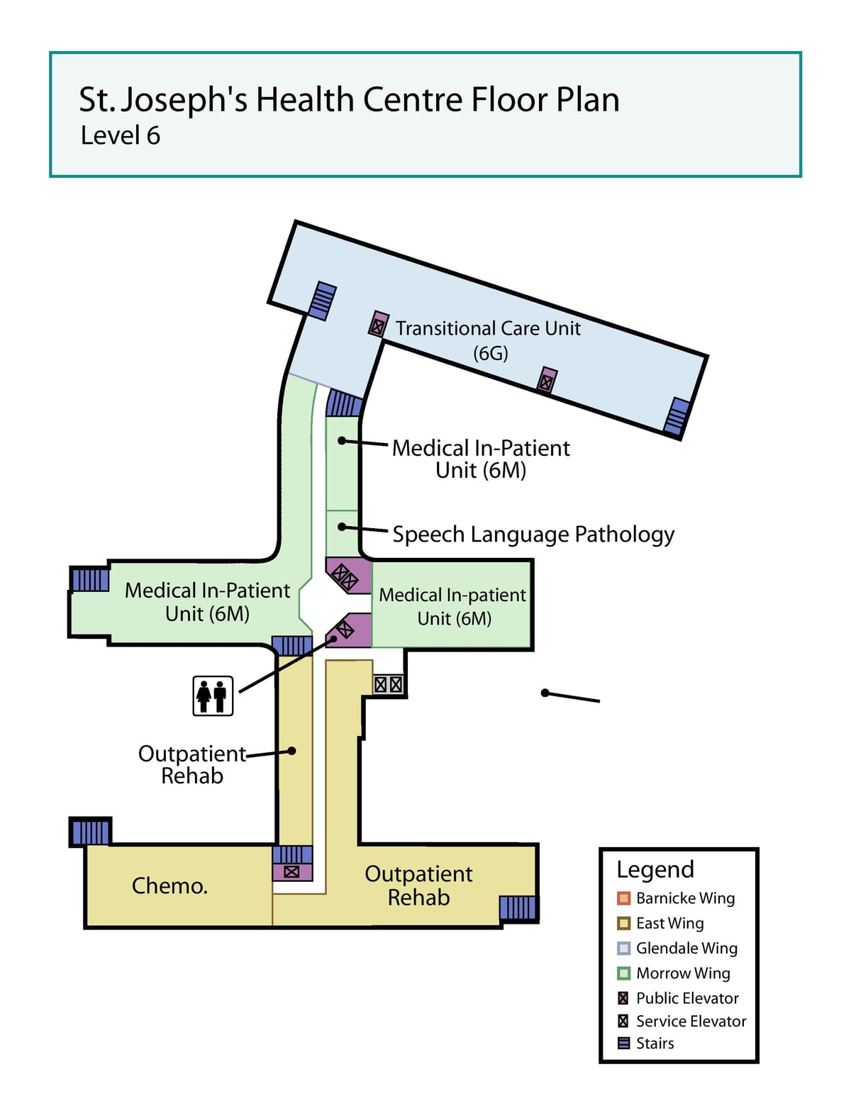 Map of St. Joseph's Health centre Toronto level 6