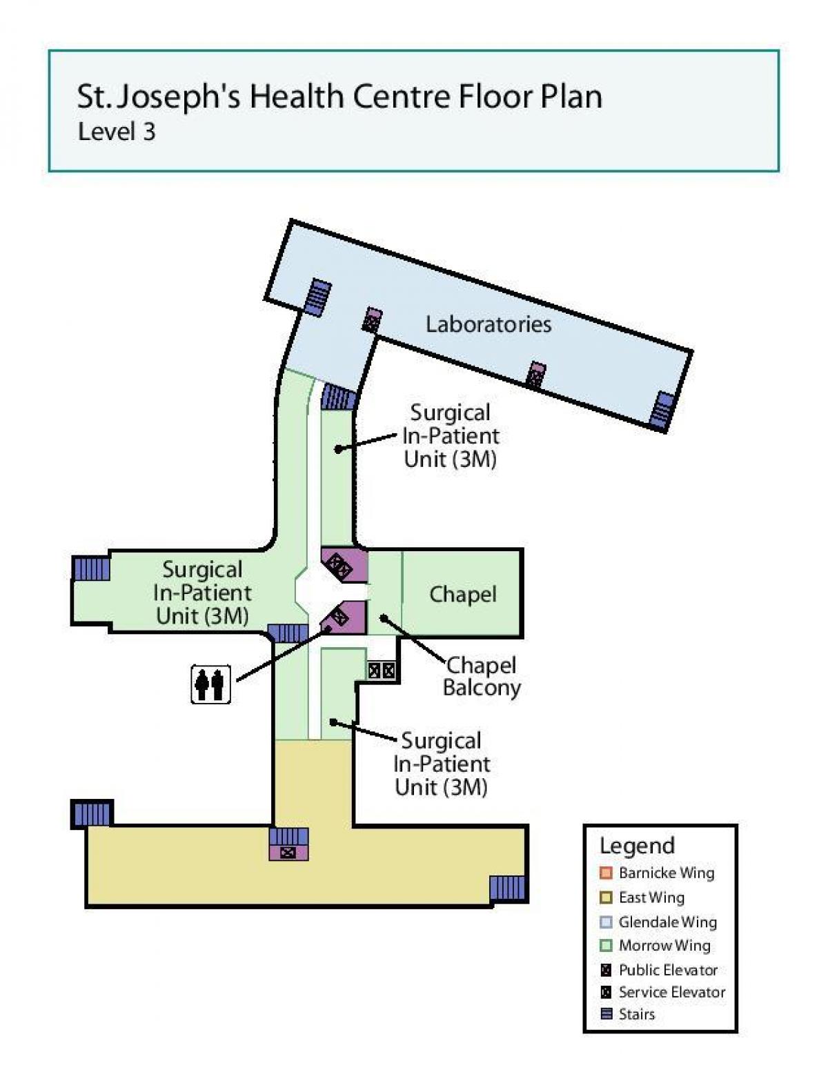 Map of St. Joseph's Health centre Toronto level 3