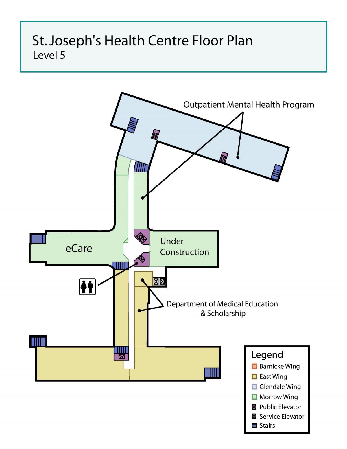 Map of St. Joseph's Health centre Toronto level 5