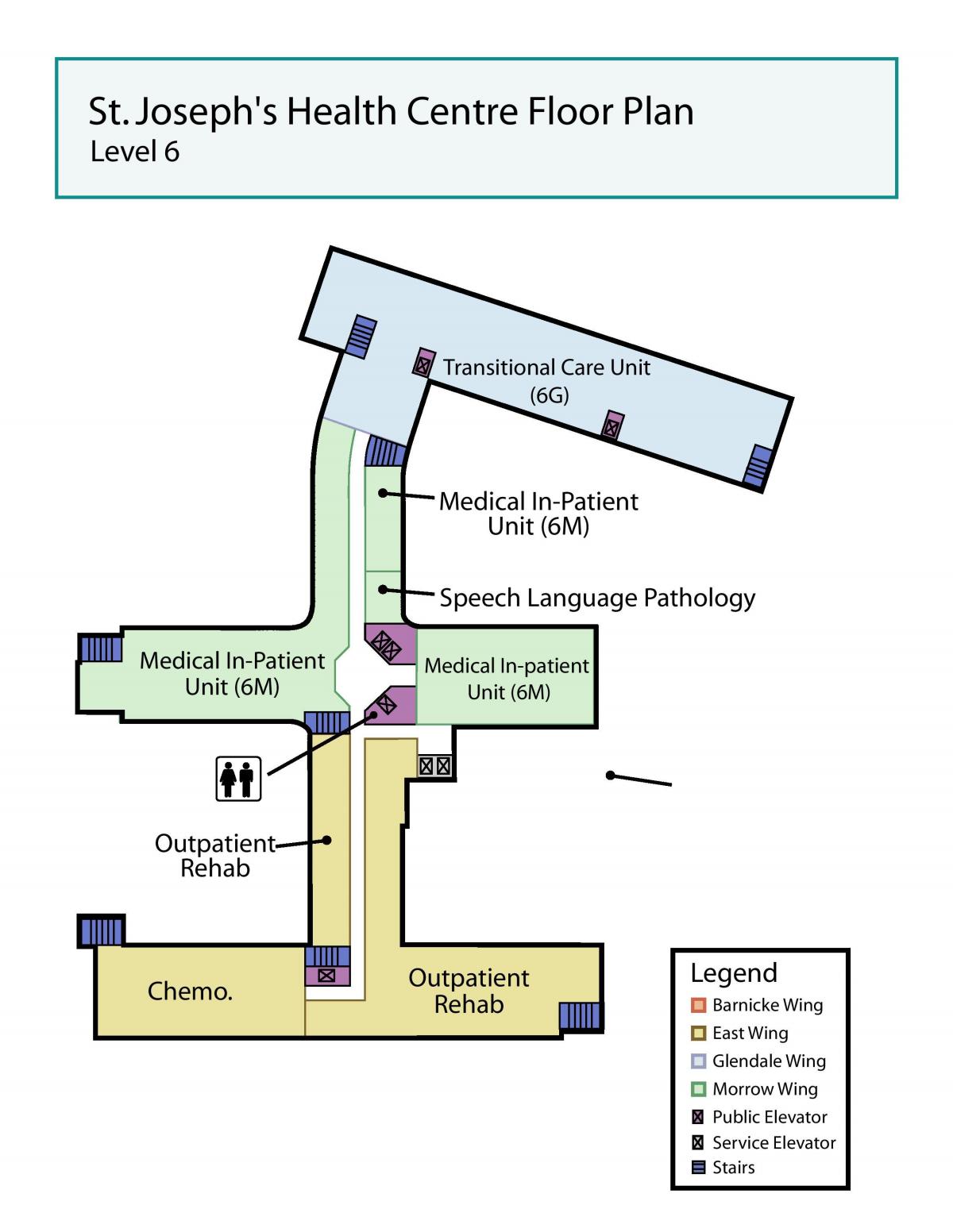 Map of St. Joseph's Health centre Toronto level 6