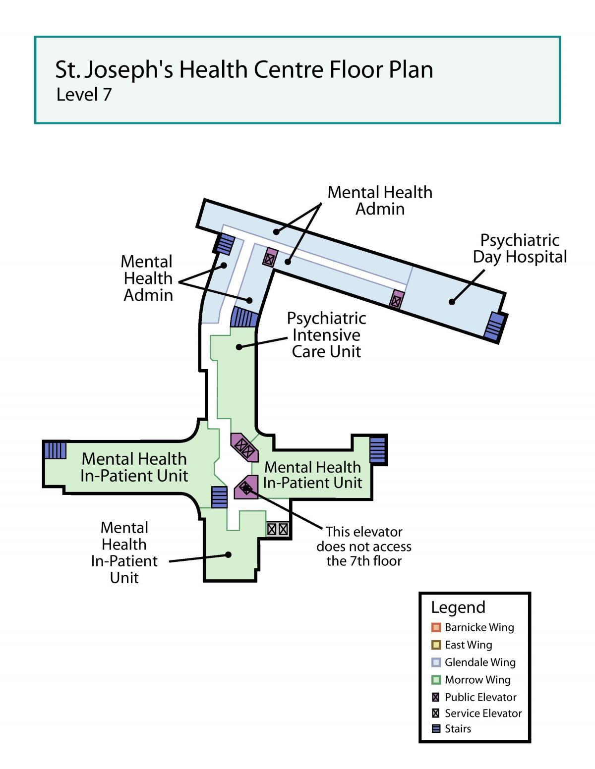 Map of St. Joseph's Health centre Toronto level 7