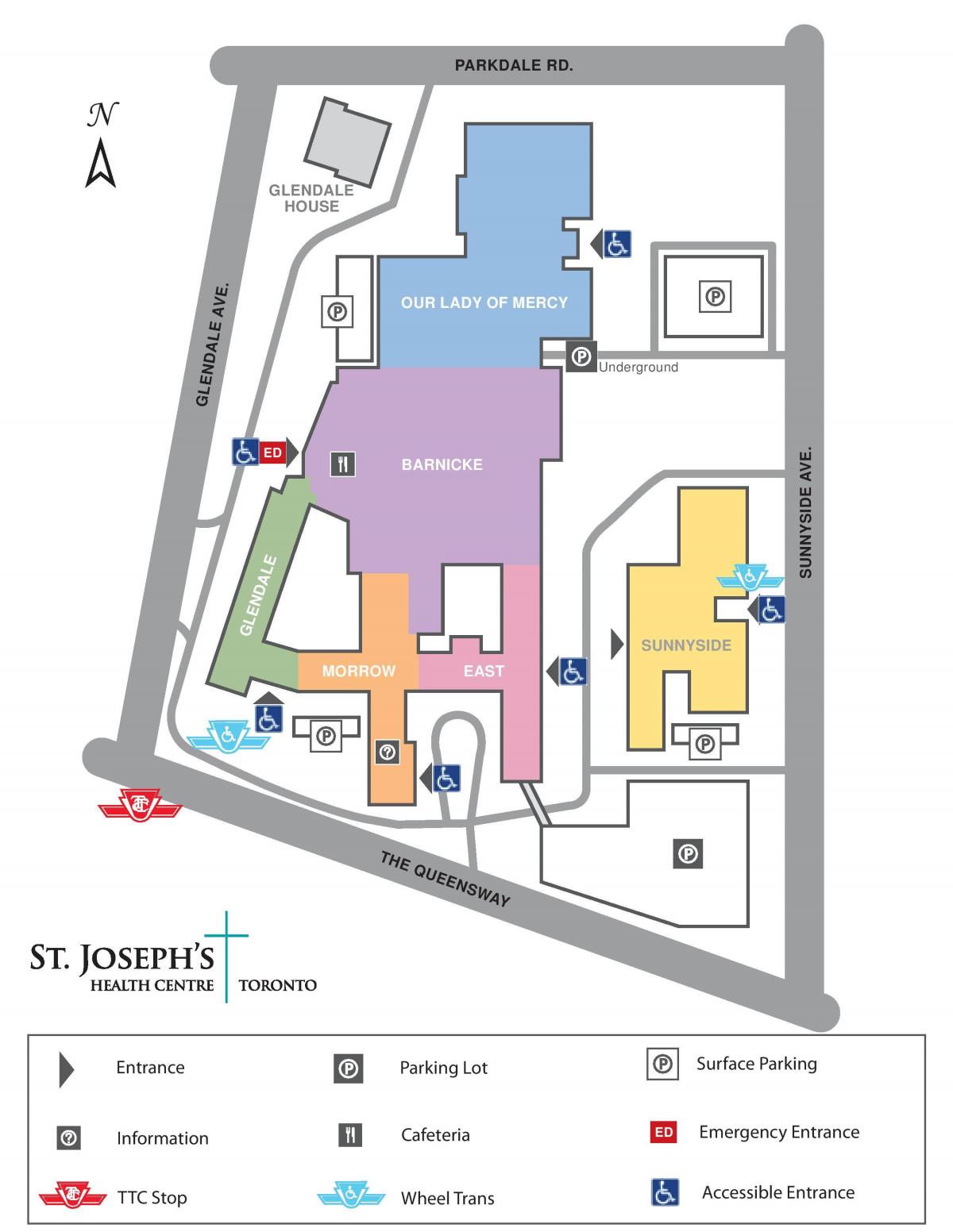 Map of St. Joseph's Health Centre Toronto