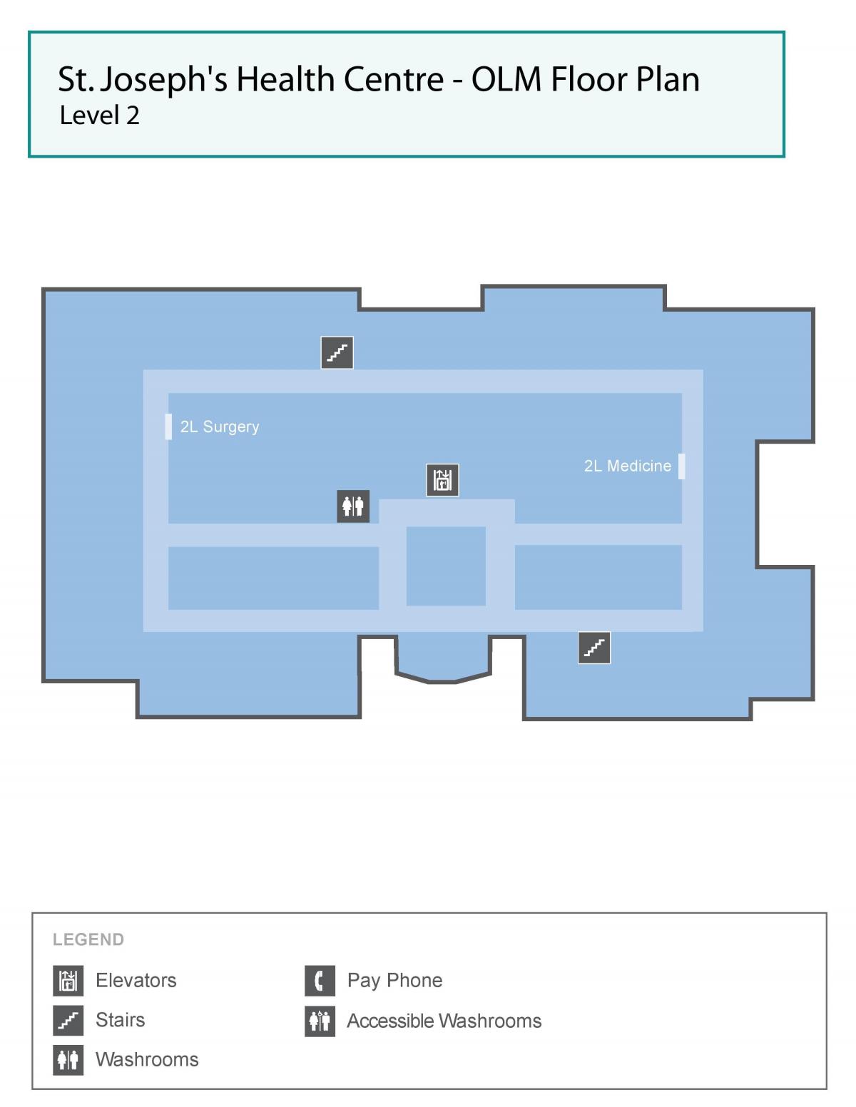 Map of St. Joseph's Health centre Toronto OLM level 2