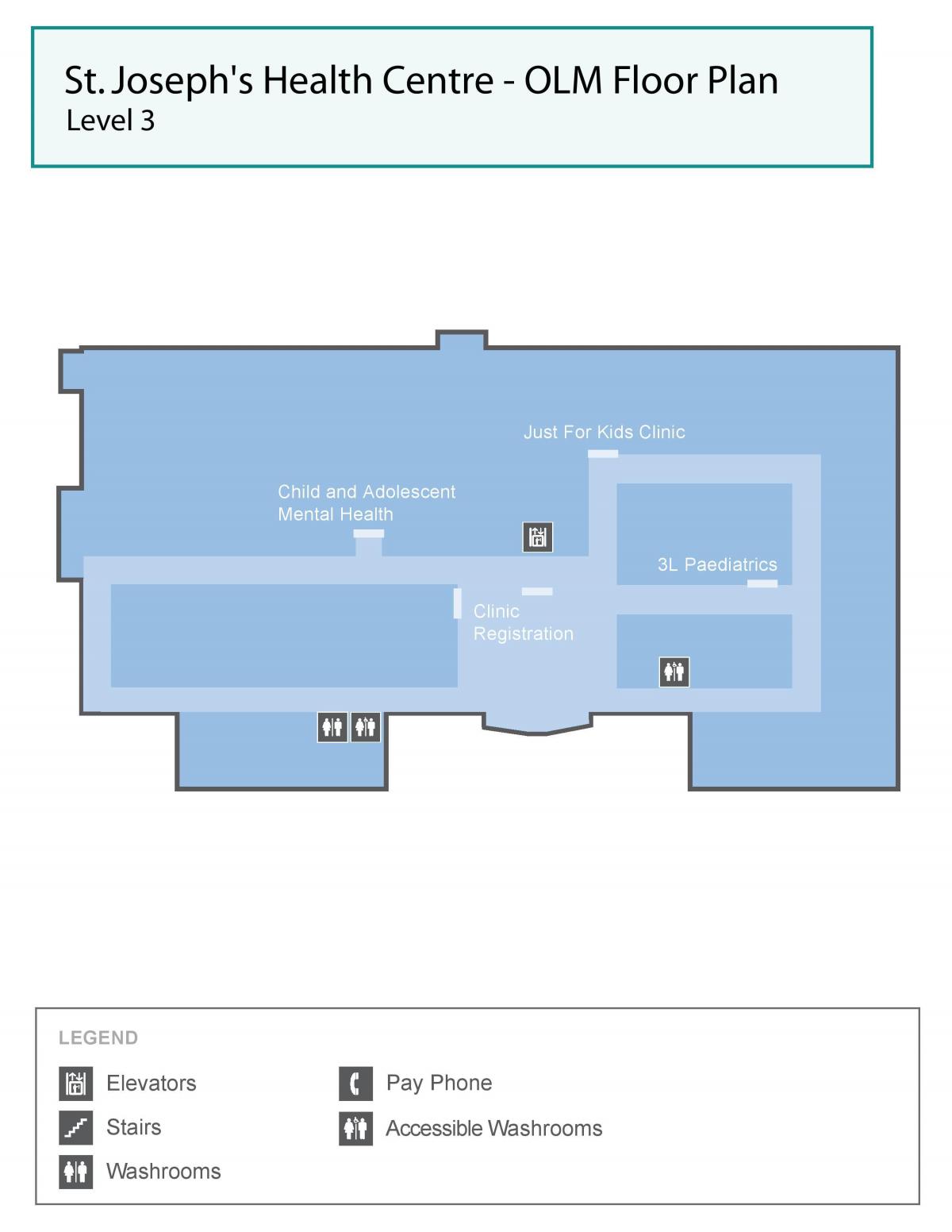 Map of St. Joseph's Health centre Toronto OLM level 3