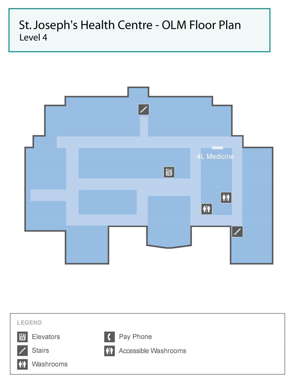 Map of St. Joseph's Health centre Toronto OLM level 4