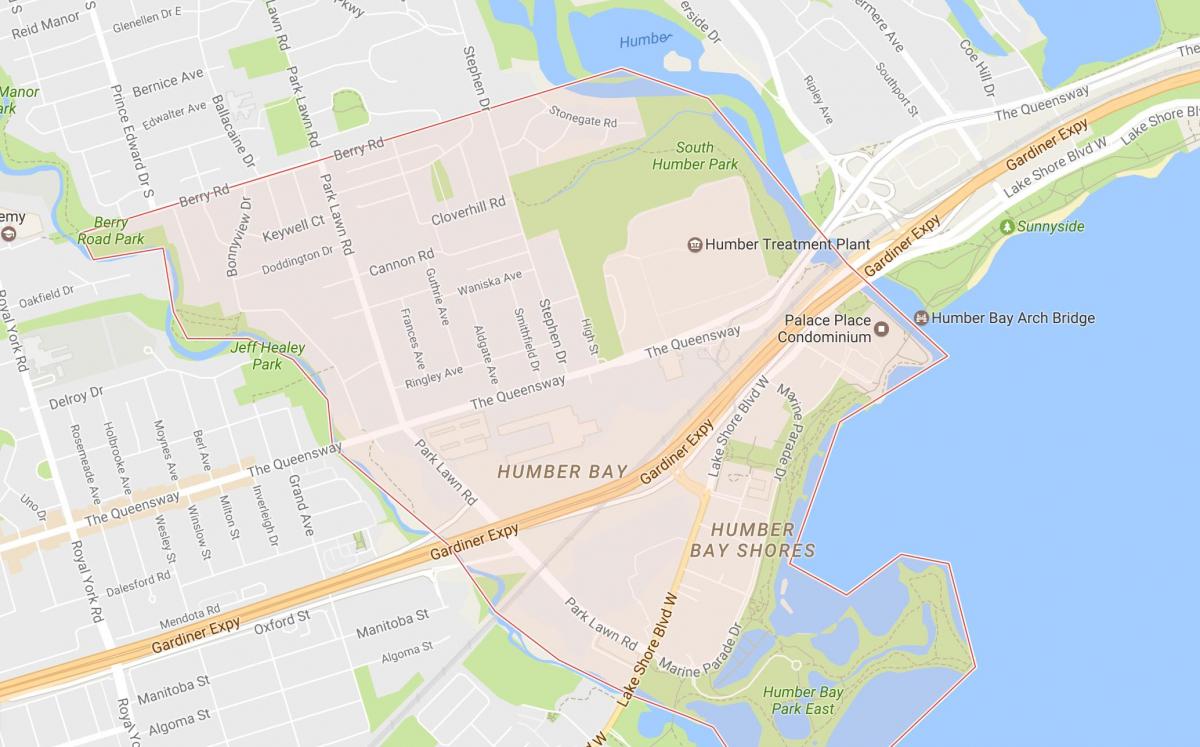 Map of Stonegate-Queensway neighbourhood neighbourhood Toronto