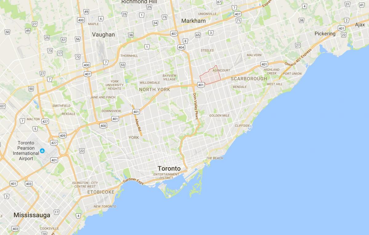 Map of Tam O'Shanter – Sullivandistrict Toronto