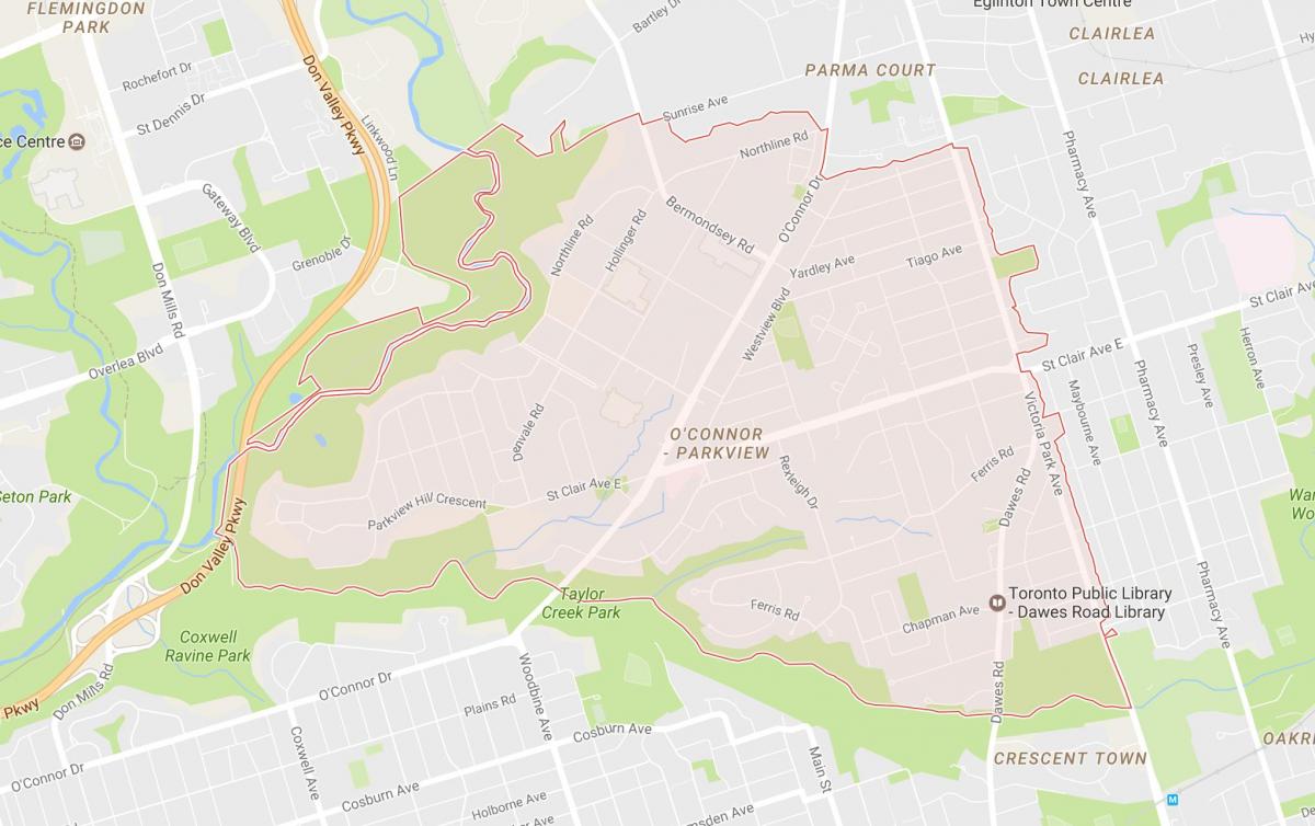 Map of The Bridle Path neighbourhood Toronto