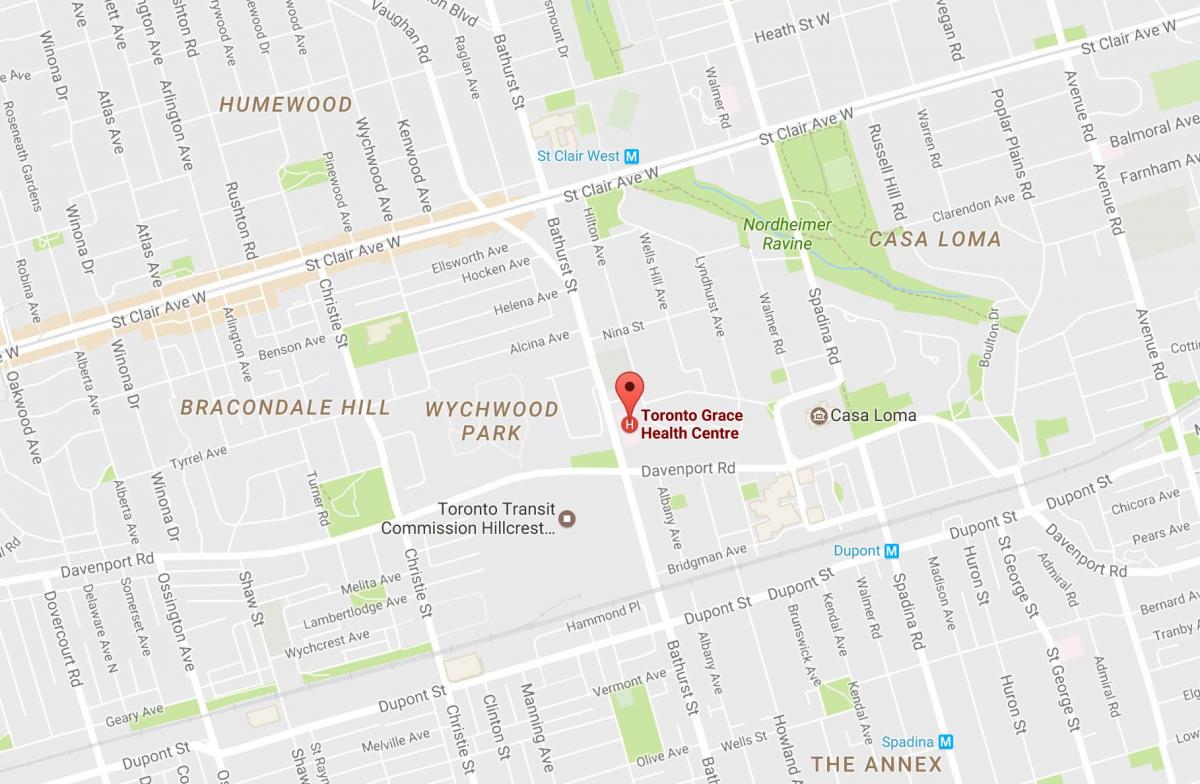 Map of Toronto Grace Health Centre
