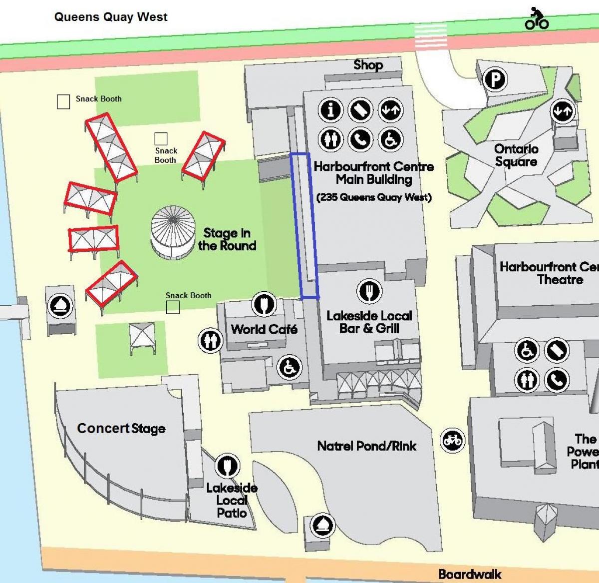 Map of Toronto Harbourfront Centre