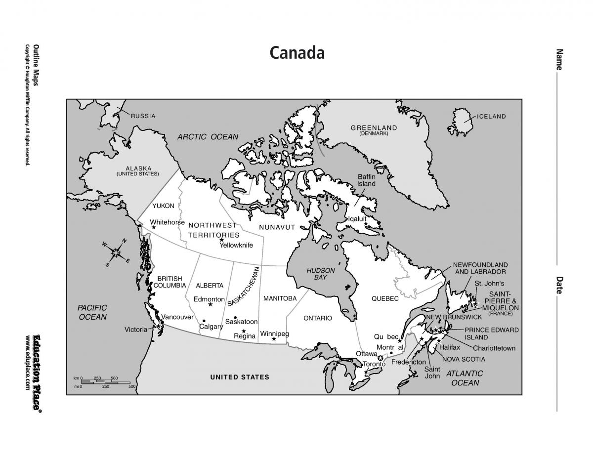 Map of Toronto on canada
