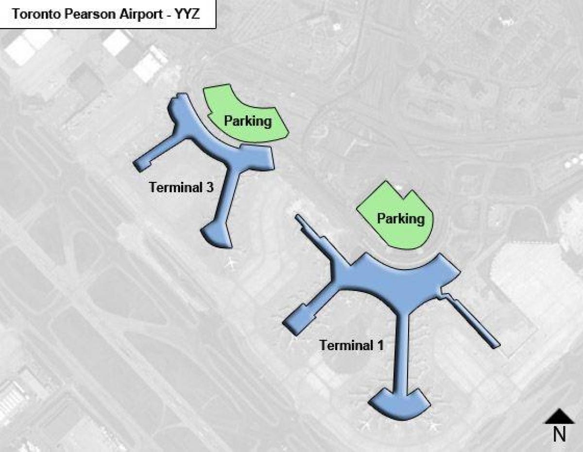 Map of Toronto Pearson airport Canada
