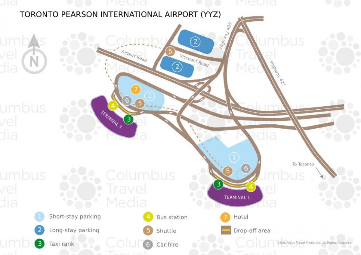 Map of Toronto Pearson airport