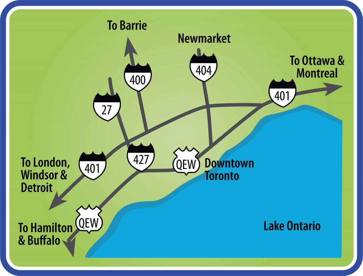 Map of Toronto roads