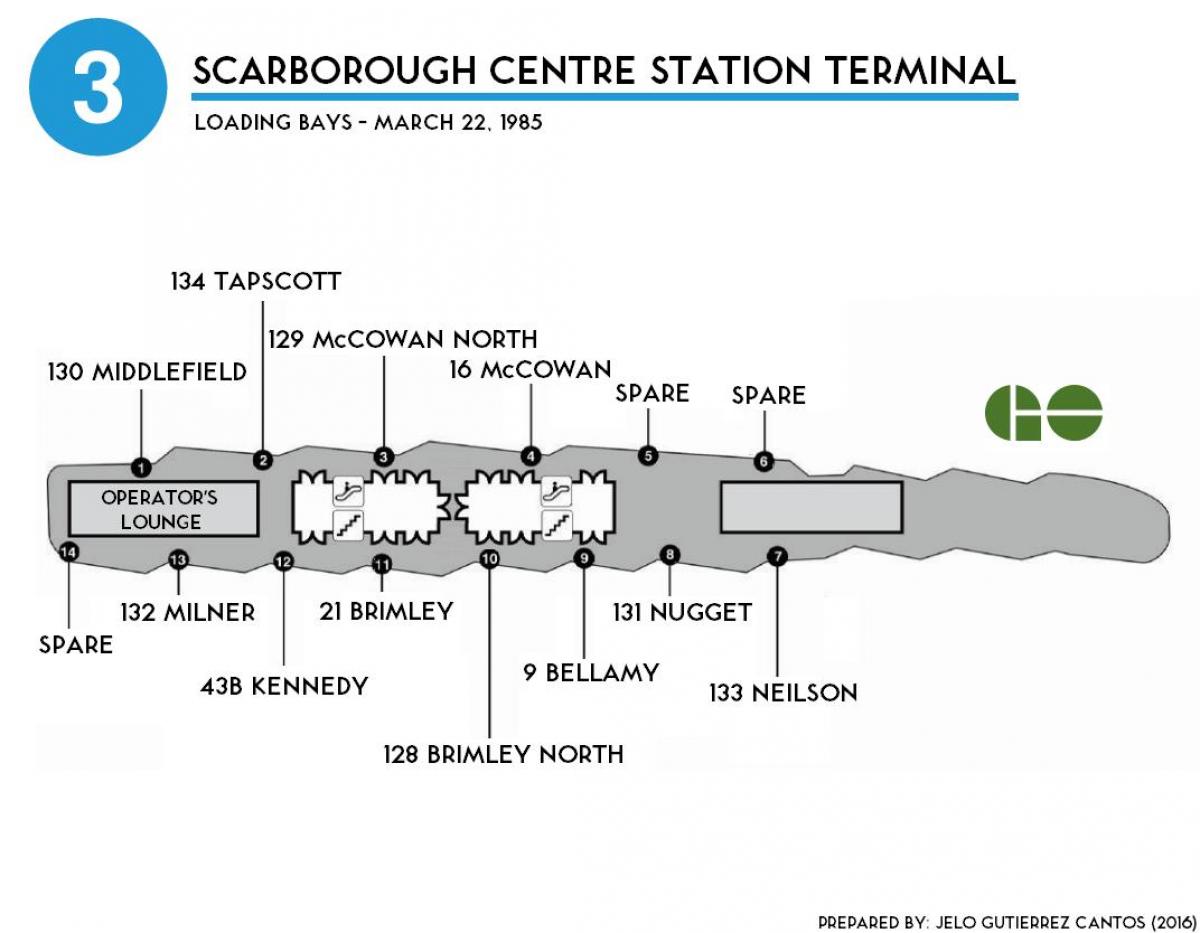 Map of Toronto Scarborough centre station terminal