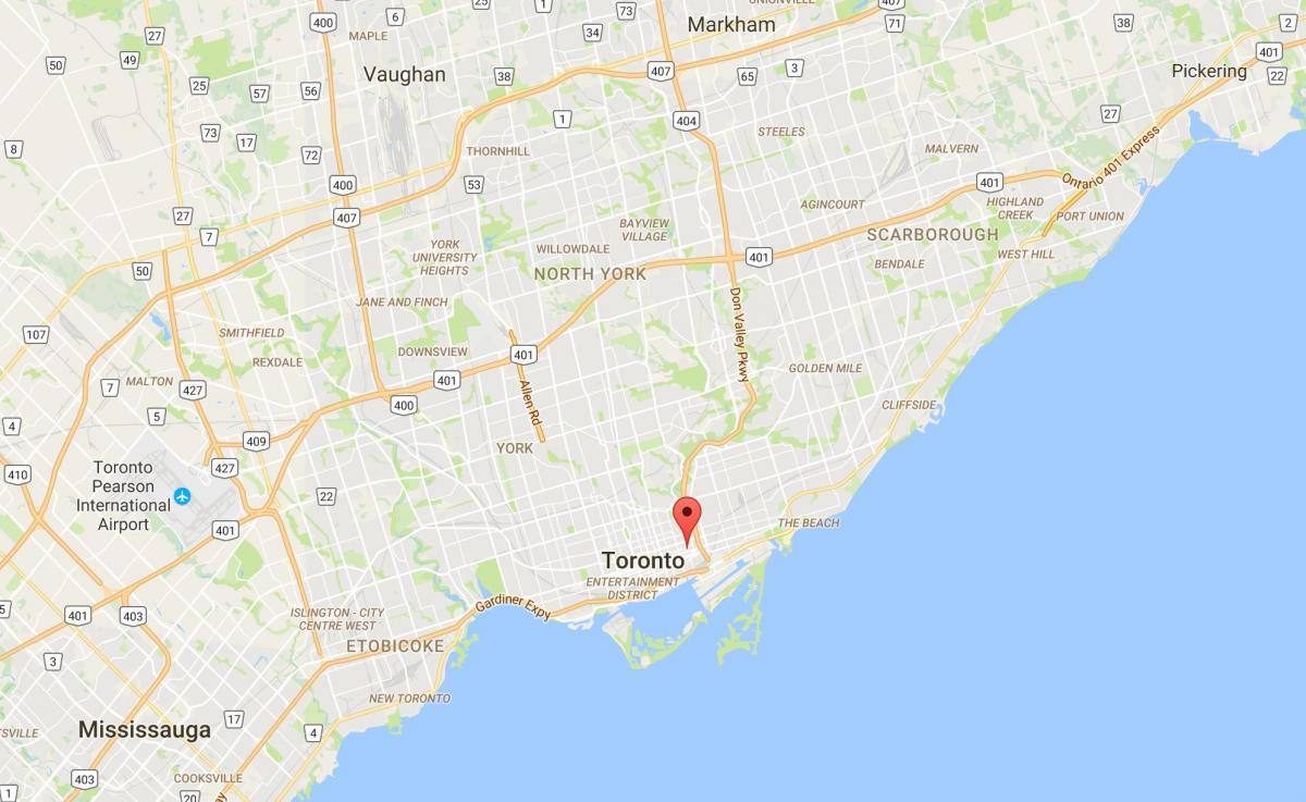 Map of Trefann Court district Toronto