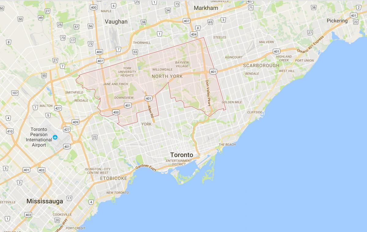 Map of Uptown Toronto district Toronto