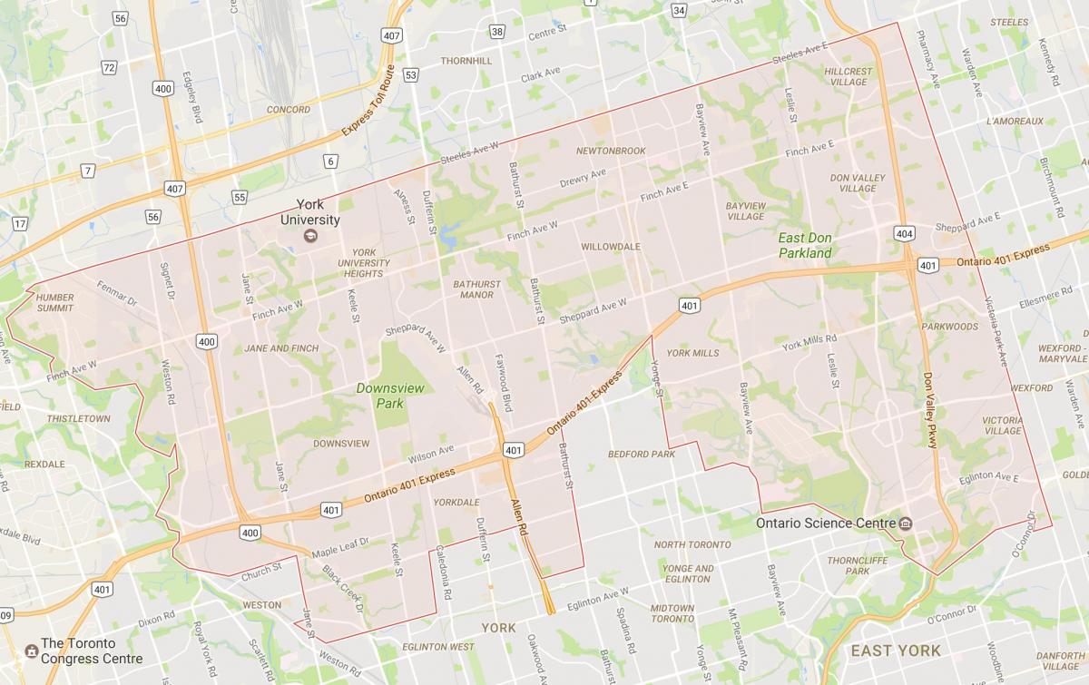 Map of Uptown Toronto neighbourhood Toronto