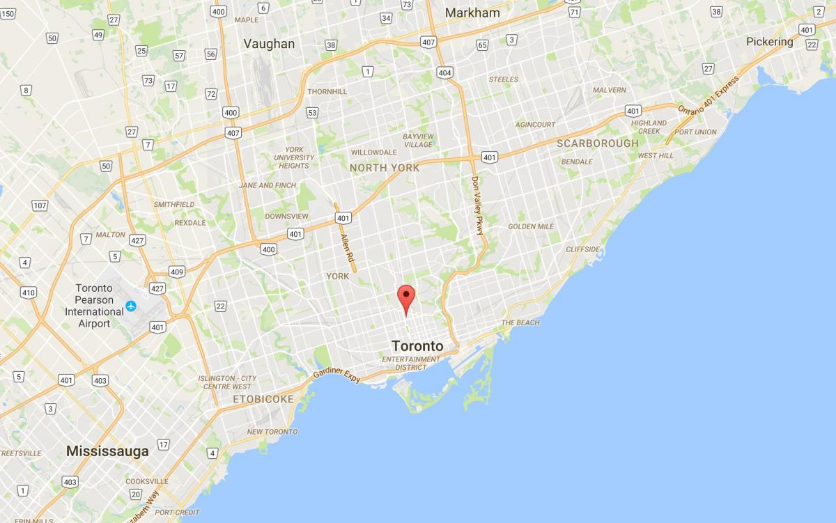 Map of Yorkville district Toronto