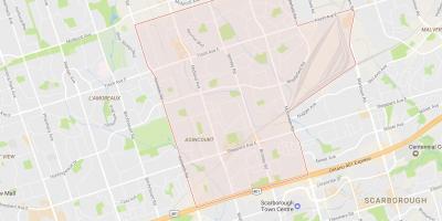 Map of Agincourt neighbourhood Toronto
