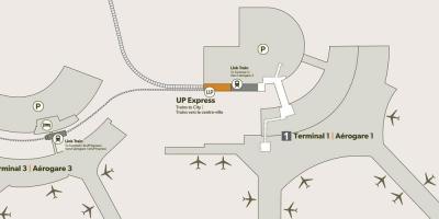 Map of airport Pearson train station