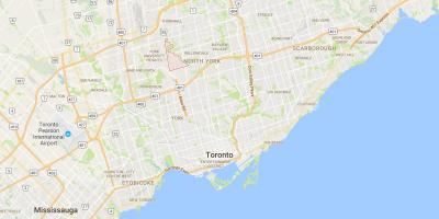 Map of Bathurst Manor district Toronto