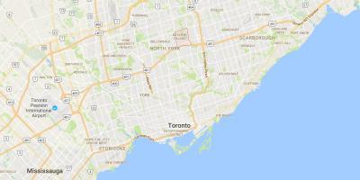 Map of Bayview Village district Toronto