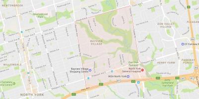 Map of Bayview Village neighbourhood Toronto
