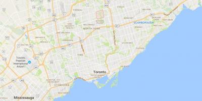 Map of Bayview Woods – Steeles district Toronto